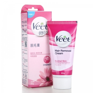 veet薇婷脱毛膏中性肌肤60g莲花乳茉莉花香 适合女士男士去腋下腿毛专用身体护理